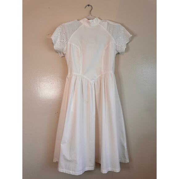 BATSHEVA Virginia Dress White Broderie Anglaise size 8 /Medium - Picture 13 of 14